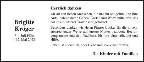 Anzeige von Brigitte Kröger von OM-Medien