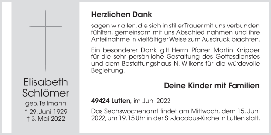 Anzeige von Elisabeth Schlömer von OM-Medien