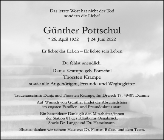 Anzeige von Günther Pottschul von OM-Medien