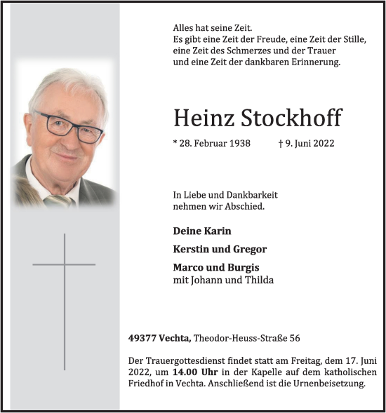Anzeige von Heinz Stockhoff von OM-Medien