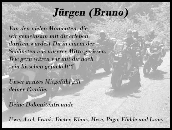 Anzeige von Jürgen Bruns von OM-Medien