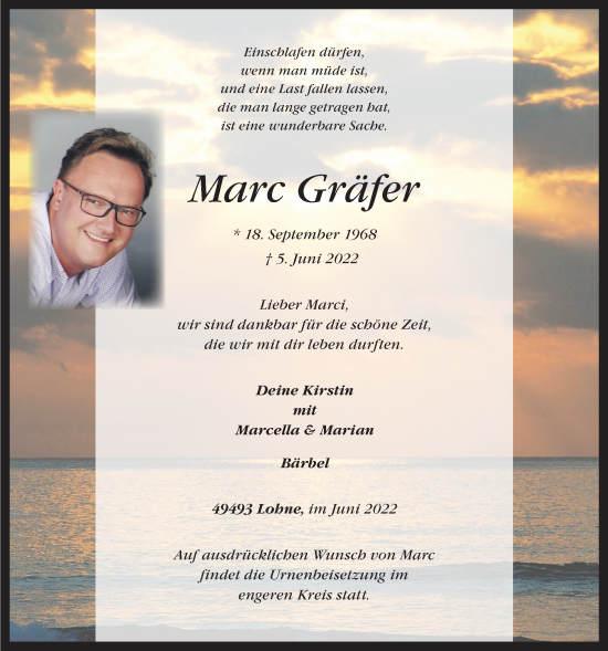 Anzeige von Marc Gräfer von OM-Medien