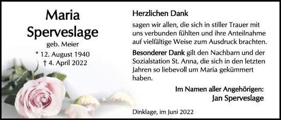 Anzeige von Maria  Sperveslage von OM-Medien