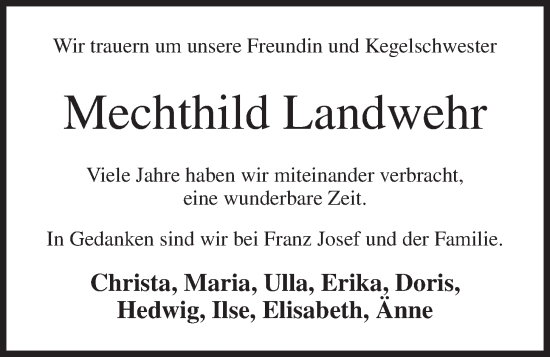 Anzeige von Mechthild Landwehr von OM-Medien