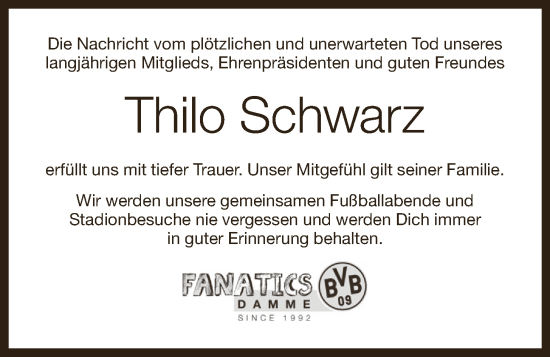 Anzeige von Thilo Schwarz von OM-Medien