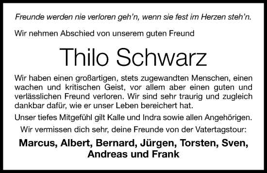 Anzeige von Thilo Schwarz von OM-Medien