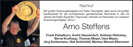 Anzeige von Arno Steffens von OM-Medien