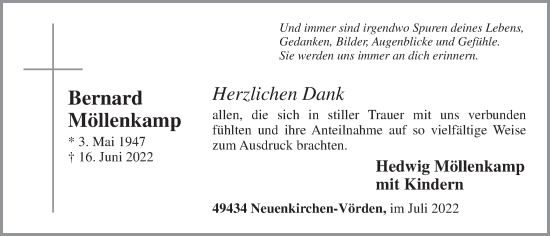 Anzeige von Bernard Möllenkamp von OM-Medien