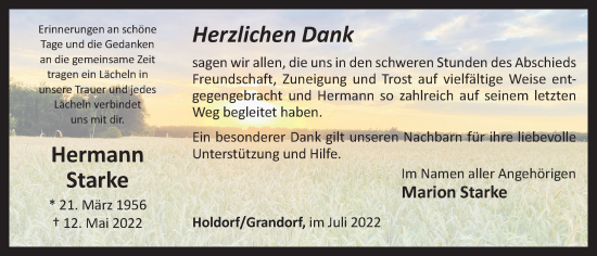 Anzeige von Hermann Starke von OM-Medien