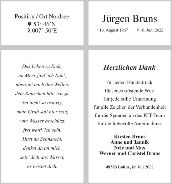 Anzeige von Jürgen Bruns von OM-Medien