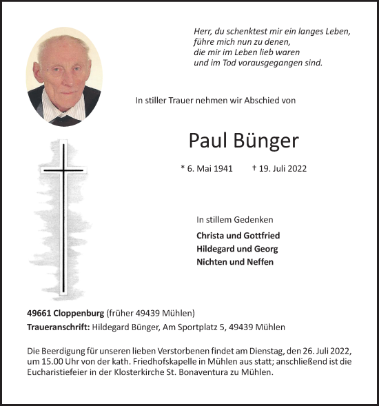 Anzeige von Paul Bünger von OM-Medien