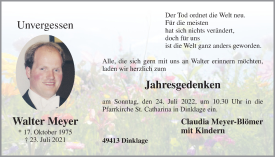 Anzeige von Walter Meyer von OM-Medien