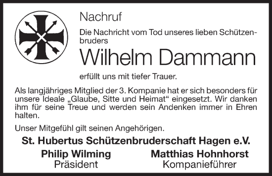 Anzeige von Wilhelm Dammann von OM-Medien