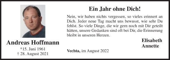 Anzeige von Andreas Hoffmann von OM-Medien