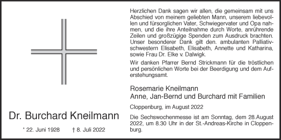 Anzeige von Burchard Kneilmann von OM-Medien