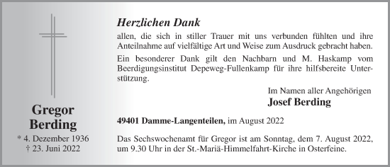 Anzeige von Gregor Berding von OM-Medien