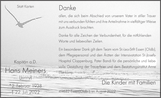 Anzeige von Hans Meiners von OM-Medien