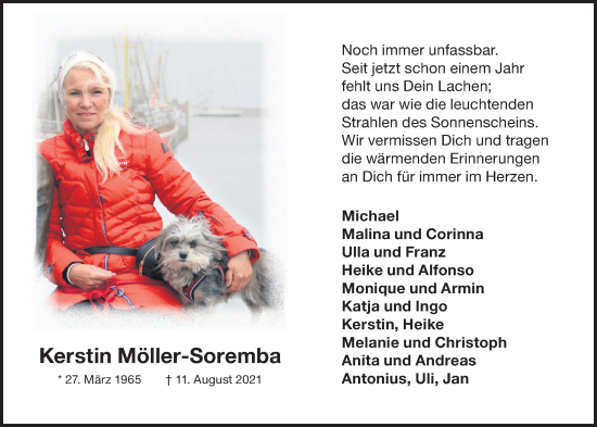 Anzeige von Kerstin Möller-Soremba von OM-Medien