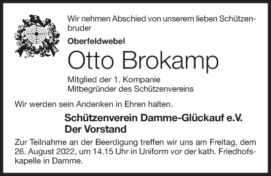 Anzeige von Otto Brokamp von OM-Medien