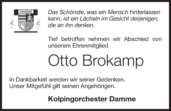 Anzeige von Otto Brokamp von OM-Medien