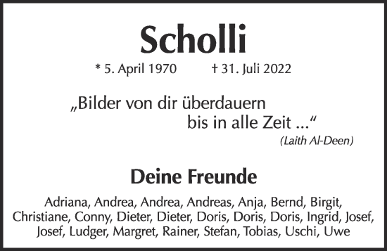 Anzeige von Scholli  von OM-Medien