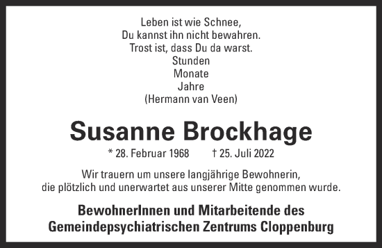 Anzeige von Susanne Brockhage von OM-Medien