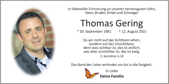 Anzeige von Thomas Gering von OM-Medien