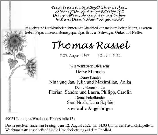 Anzeige von Thomas Rassel von OM-Medien