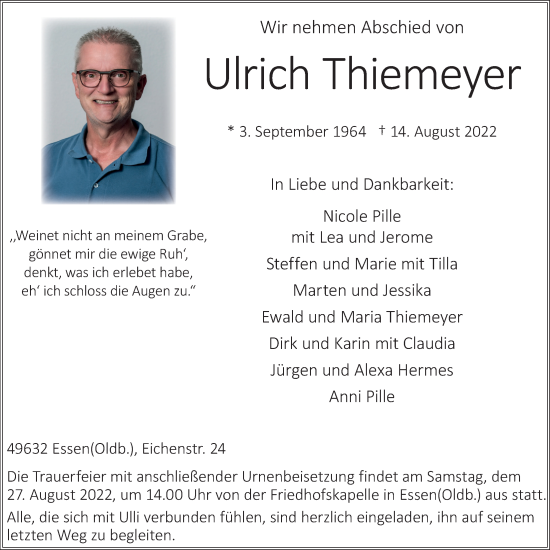 Anzeige von Ulrich Thiemeyer von OM-Medien