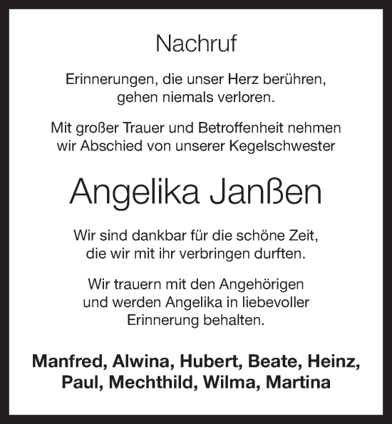 Anzeige von Angelika Janßen von OM-Medien