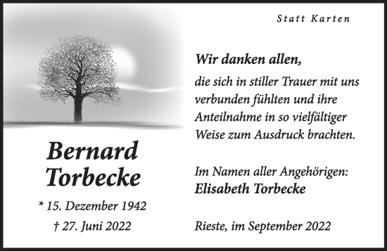 Anzeige von Bernard Torbecke von OM-Medien