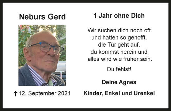 Anzeige von Gerd Neburs von OM-Medien