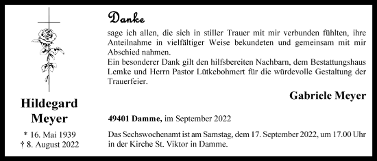Anzeige von Hildegard Meyer von OM-Medien