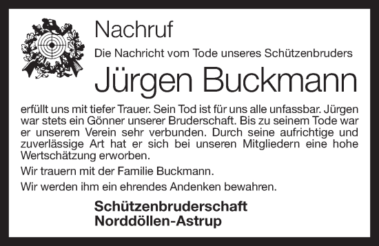 Anzeige von Jürgen Buckmann von OM-Medien