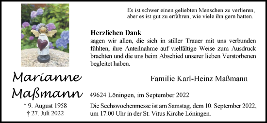 Anzeige von Marianne Maßmann von OM-Medien