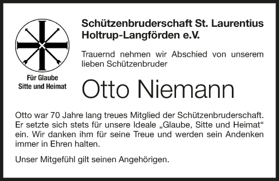 Anzeige von Otto Niemann von OM-Medien