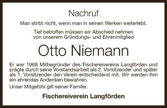 Anzeige von Otto Niemann von OM-Medien