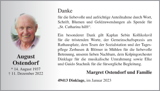 Anzeige von August Ostendorf von OM-Medien