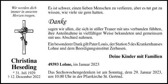 Anzeige von Christina Heseding von OM-Medien