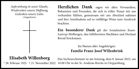 Anzeige von Elisabeth Willenborg von OM-Medien