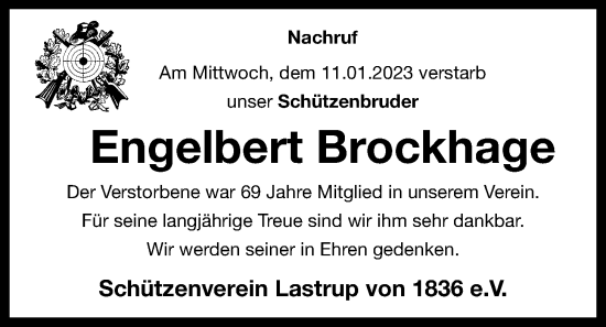 Anzeige von Engelbert Brockhage von OM-Medien