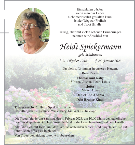 Anzeige von Heidi Spiekermann von OM-Medien