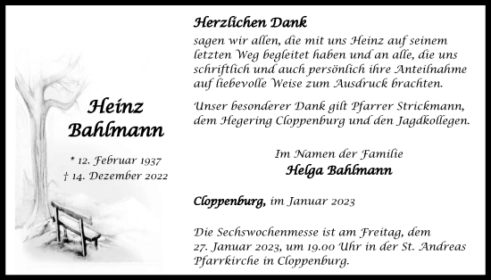 Anzeige von Heinz Bahlmann von OM-Medien