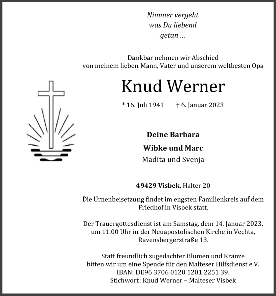 Anzeige von Knud Werner von OM-Medien