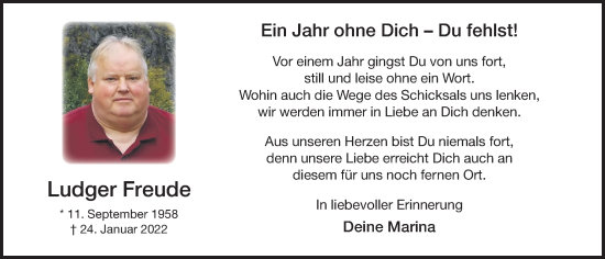 Anzeige von Ludger Freude von OM-Medien