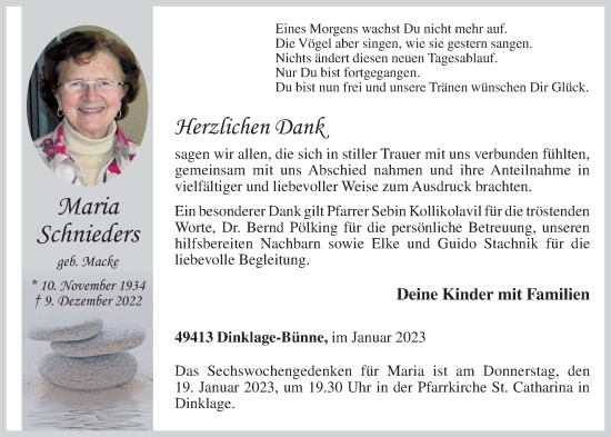 Anzeige von Maria Schnieders von OM-Medien