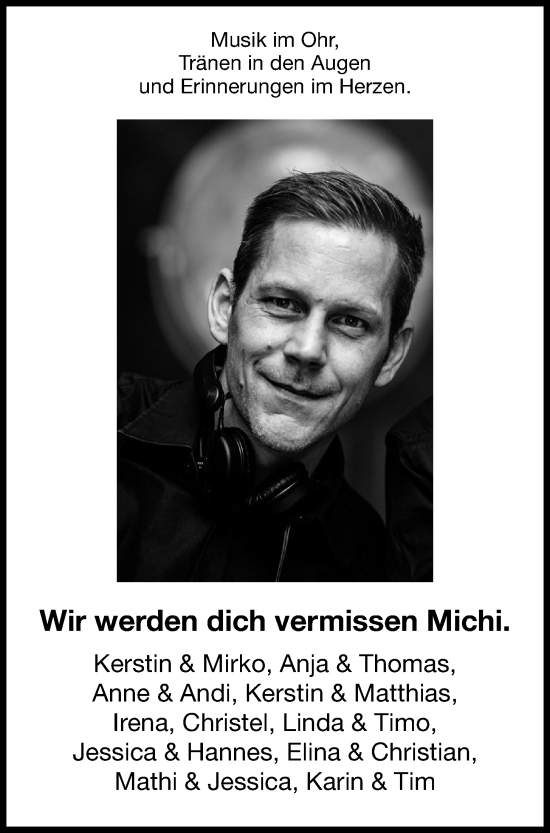 Anzeige von Michael Plate von OM-Medien