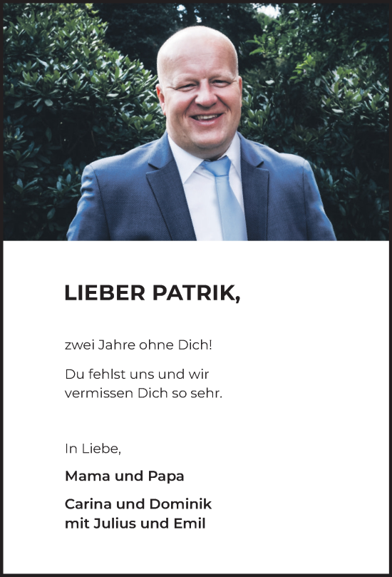 Anzeige von Patrik Wenzel von OM-Medien