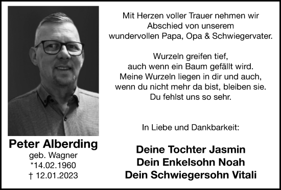 Anzeige von Peter Alberding von OM-Medien