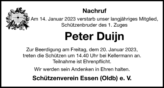 Anzeige von Peter Duijn von OM-Medien